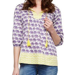 Hatley 100 percent cotton elephant print tunic, medium